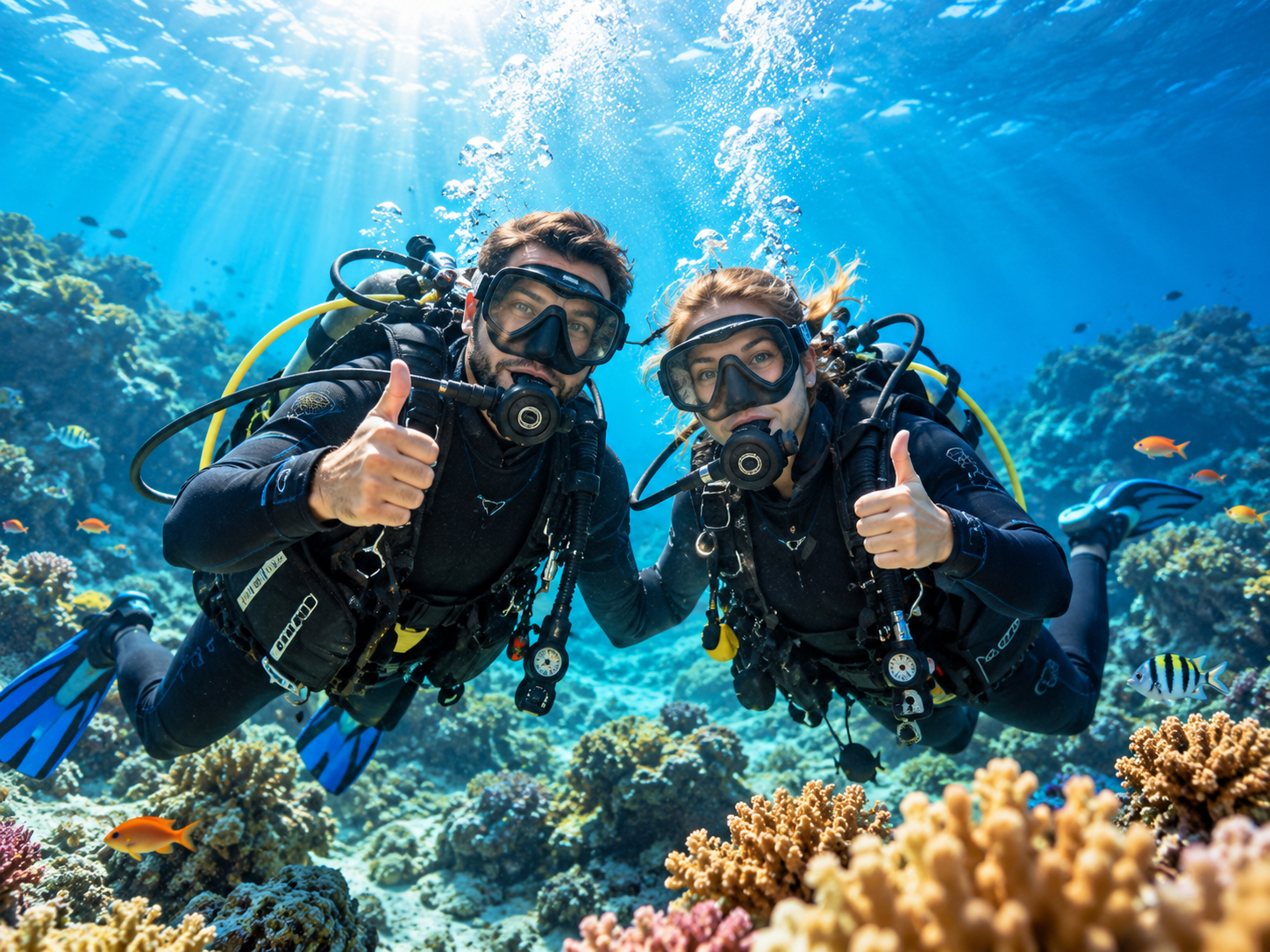 Дайверы DivePlanet под водой